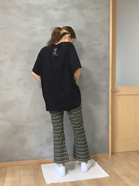 「黒コーデ」｜em0318さん（レディース・166cm）の夏コーディネート