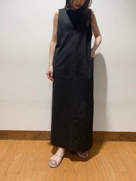 「アーバンリサーチ」｜「アイテム（ジャンパースカート）」を使った、natsumiさん（レディース・156cm）の夏コーディネート