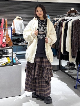 「アイテム（ブルゾン）」を使った、うなちゃんさん（レディース・152cm・20代）の秋コーディネート