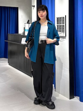 「PAGEBOY（ページボーイ）のアソート2WAYバッグ（トートバッグ）」を使った、うなちゃんさん（レディース・152cm）の夏コーディネート