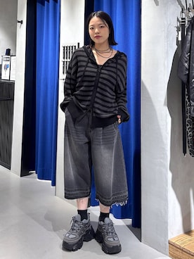 「PAGEBOY（ページボーイ）の【ステンレス素材】ロングボールチェーンネックレス（ネックレス）」を使った、うなちゃんさん（レディース・152cm）の夏コーディネート