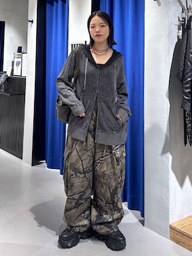「アイテム（パーカー）」を使った、うなちゃんさん（レディース・152cm・20代）の夏コーディネート