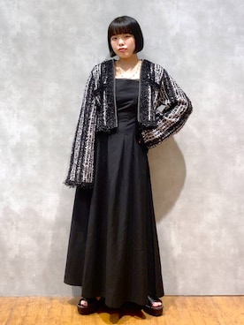 「着痩せ」｜「アイテム（ジャンパースカート）」を使った、うなちゃんさん（レディース・152cm）の夏コーディネート