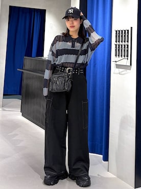 「アイテム（トップス）」を使った、うなちゃんさん（レディース・152cm）の春コーディネート