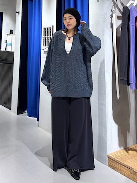 「PAGEBOY（ページボーイ）のサイドタックルーズウラケパンツ/イージーパンツ【4color・2size】（スウェットパンツ）」を使った、うなちゃんさん（レディース・152cm）の秋コーディネート