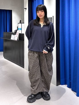 「PAGEBOY（ページボーイ）のコクバルレッグデニム（Denim pants、その他）」を使った、うなちゃんさん（レディース・152cm）の秋コーディネート
