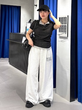「PAGEBOY（ページボーイ）の≪S/M/Lの3サイズ展開≫ モードバックルスポサン（サンダル、ブラック系）」を使った、うなちゃんさん（レディース・152cm）の春コーディネート