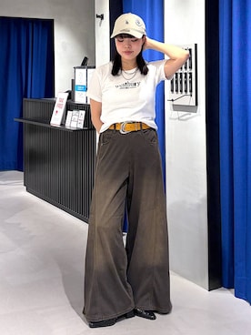 「PAGEBOY（ページボーイ）のアイテム（キャップ）」を使った、うなちゃんさん（レディース・152cm）の夏コーディネート