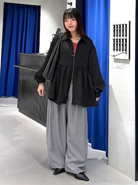 「LEPSIM（レプシィム）のステンレスロングアレンジネックレス　587102（ネックレス、シルバー系）」を使った、うなちゃんさん（レディース・152cm）の春コーディネート