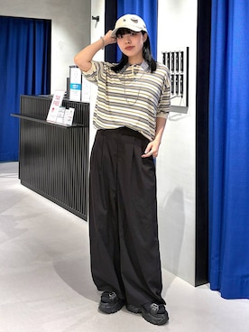 「PAGEBOY（ページボーイ）の≪S/M/Lの3サイズ展開≫ モードバックルスポサン（サンダル）」を使った、うなちゃんさん（レディース・152cm）の秋コーディネート