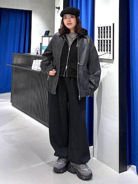 「アイテム（アクセサリー）」を使った、うなちゃんさん（レディース・152cm）の冬コーディネート