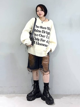 「PAGEBOY」｜「アイテム（ハンチング/ベレー帽）」を使った、うなちゃんさん（レディース・152cm）の秋コーディネート