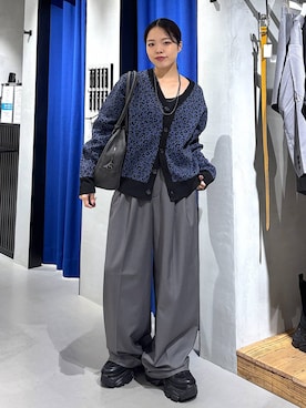 「PBLIM（ページボーイリム）のアイテム（スラックス）」を使った、うなちゃんさん（レディース・152cm）の秋コーディネート