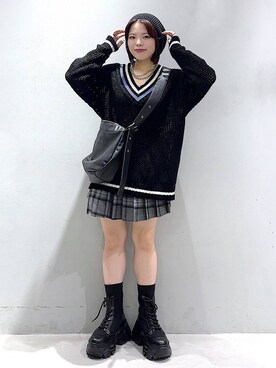 「PAGEBOY」｜「アイテム（ハンチング/ベレー帽）」を使った、うなちゃんさん（レディース・152cm）の秋コーディネート