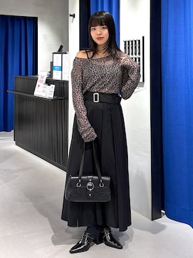 「PAGEBOY（ページボーイ）のカップツキFITキャミ（キャミソール、ブラック系）」を使った、うなちゃんさん（レディース・152cm）の夏コーディネート