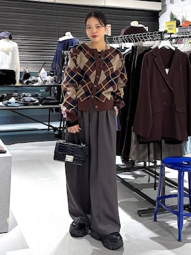 「PAGEBOY（ページボーイ）のアイテム（Tシャツ/カットソー）」を使った、うなちゃんさん（レディース・152cm）の秋コーディネート