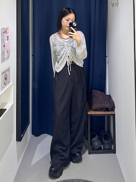 「キャミソール」｜うなちゃんさん（レディース・152cm）の夏コーディネート