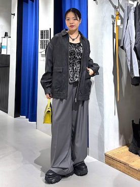 「PBLIM（ページボーイリム）のアイテム（スラックス）」を使った、うなちゃんさん（レディース・152cm）の秋コーディネート