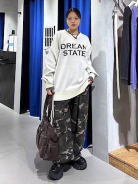 「PBLIM（ページボーイリム）のアイテム（スウェットパンツ）」を使った、うなちゃんさん（レディース・152cm）の秋コーディネート