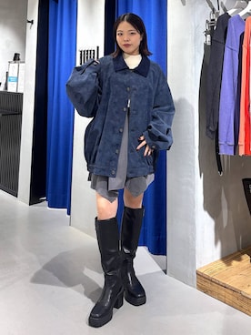 「ロングブーツ」｜うなちゃんさん（レディース・152cm・20代）の秋コーディネート