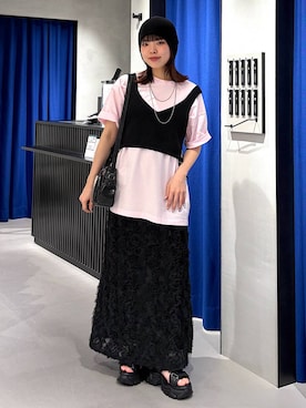 「PBLIM（ページボーイリム）のアイテム」を使った、うなちゃんさん（レディース・152cm）の春コーディネート