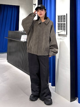 「アイテム（帽子）」を使った、うなちゃんさん（レディース・152cm）の冬コーディネート