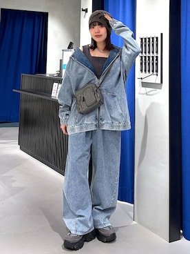 「PAGEBOY（ページボーイ）のアイテム（帽子）」を使った、うなちゃんさん（レディース・152cm）の春コーディネート