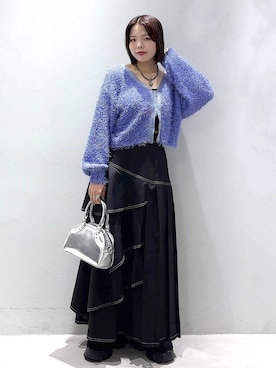 「PAGEBOY（ページボーイ）のレトロボストンBAG（ショルダーバッグ）」を使った、うなちゃんさん（レディース・152cm）の秋コーディネート