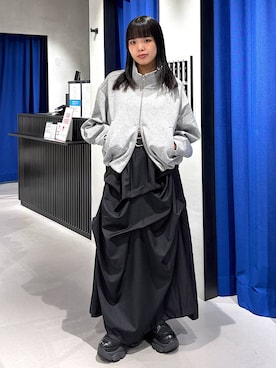 「PAGEBOY（ページボーイ）のクラシックモードベルト（Belt、ブラック系）」を使った、うなちゃんさん（レディース・152cm）の秋コーディネート