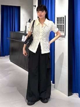 「PAGEBOY（ページボーイ）のアソート2WAYバッグ（トートバッグ）」を使った、うなちゃんさん（レディース・152cm）の夏コーディネート