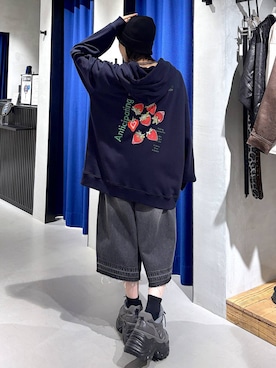 「PAGEBOY（ページボーイ）の【ステンレス素材】ロングボールチェーンネックレス（ネックレス）」を使った、うなちゃんさん（レディース・152cm）の夏コーディネート