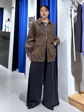 「アイテム（アクセサリー）」を使った、うなちゃんさん（レディース・152cm）の秋コーディネート