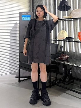 「PAGEBOY（ページボーイ）の【ステンレス素材】ロングボールチェーンネックレス（ネックレス）」を使った、うなちゃんさん（レディース・152cm）の夏コーディネート