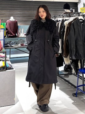 「PAGEBOY（ページボーイ）のアイテム（パンツ）」を使った、うなちゃんさん（レディース・152cm）の冬コーディネート