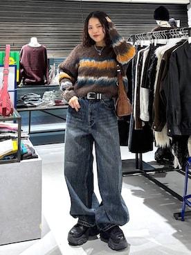 「PBLIM（ページボーイリム）のアイテム」を使った、うなちゃんさん（レディース・152cm）の冬コーディネート