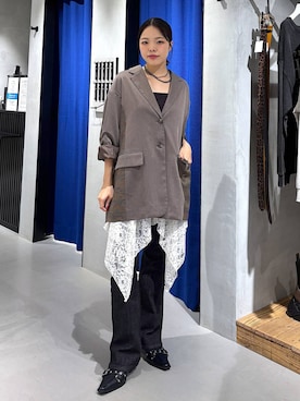 「PAGEBOY（ページボーイ）の【ステンレス素材】ロングボールチェーンネックレス（ネックレス）」を使った、うなちゃんさん（レディース・152cm）の秋コーディネート