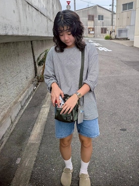 「アイテム（サンダル）」を使った、satsukiさん（レディース・159cm）の秋コーディネート