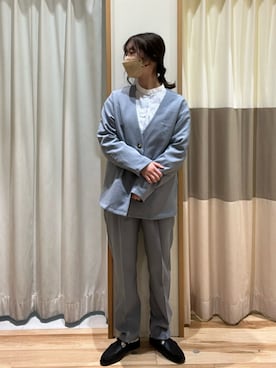 「Samansa Mos2 blue（サマンサモスモスブルー）のアイテム（ジャケット/アウター）」を使った、しば。さん（骨格ウェーブ・レディース・152cm）の冬コーディネート