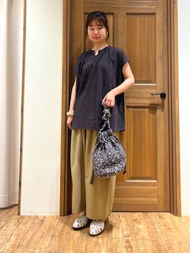 「TSUHARU by Samansa Mos2（ツハルバイサマンサモスモス）のアイテム」を使った、しば。さん（骨格ウェーブ・レディース・152cm）の夏コーディネート