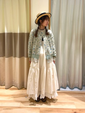 「スカラップ」｜「アイテム（ワンピース/ドレス）」を使った、しば。さん（レディース・152cm）の冬コーディネート