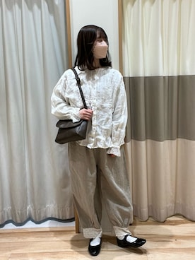「Samansa Mos2（サマンサ モスモス）のアイテム（ショルダーバッグ）」を使った、しば。さん（レディース・152cm）の冬コーディネート