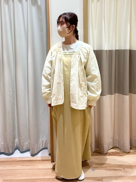 「Samansa Mos2 blue（サマンサモスモスブルー）のアイテム（ジャケット/アウター）」を使った、しば。さん（骨格ウェーブ・レディース・152cm）の春コーディネート