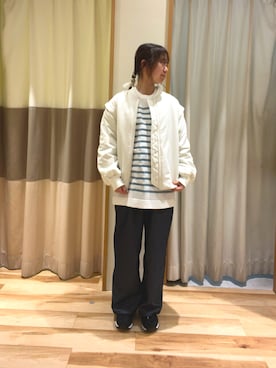 「Samansa Mos2 blue（サマンサモスモスブルー）のアイテム（ジャケット/アウター）」を使った、しば。さん（骨格ウェーブ・レディース・152cm）の冬コーディネート