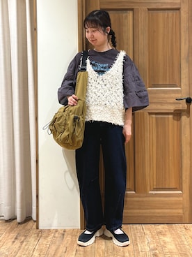 「袖フリル」｜しば。さん（レディース・152cm）の秋コーディネート