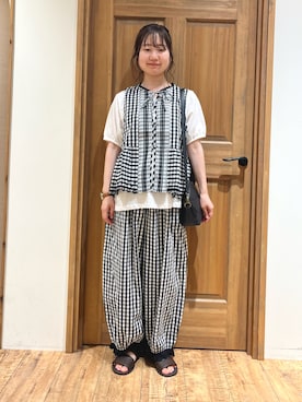 「スカラップ」｜しば。さん（レディース・152cm）の夏コーディネート