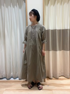 「オリーブ」｜「アイテム（ワンピース）」を使った、しば。さん（レディース・152cm）の夏コーディネート