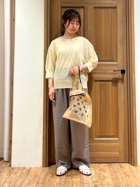 「TSUHARU by Samansa Mos2（ツハルバイサマンサモスモス）のアイテム」を使った、しば。さん（骨格ウェーブ・レディース・152cm）の夏コーディネート