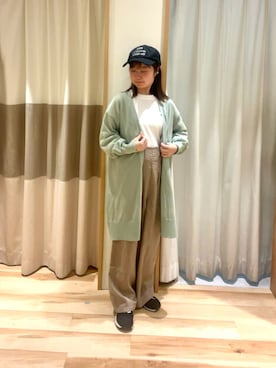 「Samansa Mos2 blue（サマンサモスモスブルー）のアイテム（帽子）」を使った、しば。さん（骨格ウェーブ・レディース・152cm）の春コーディネート