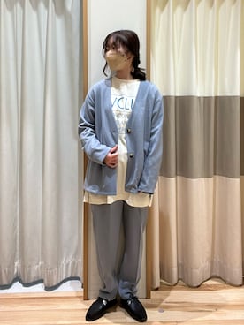 「Samansa Mos2 blue（サマンサモスモスブルー）のアイテム（ジャケット/アウター）」を使った、しば。さん（骨格ウェーブ・レディース・152cm）の冬コーディネート