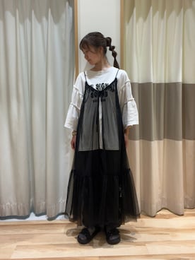 「袖フリル」｜しば。さん（レディース・152cm）の秋コーディネート